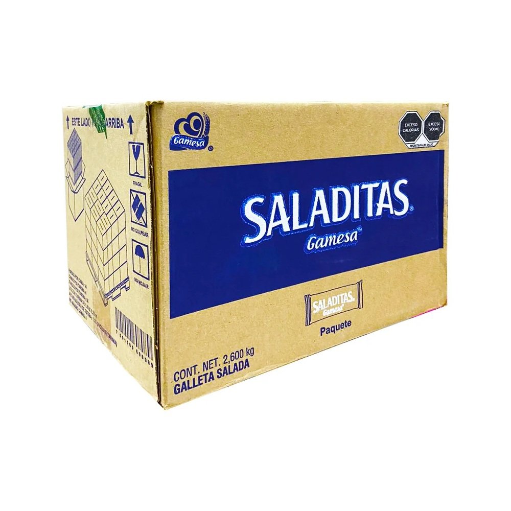 CAJA SALADITAS 2.4 kg en Querétaro - Distribuidora Hermanos Rojas